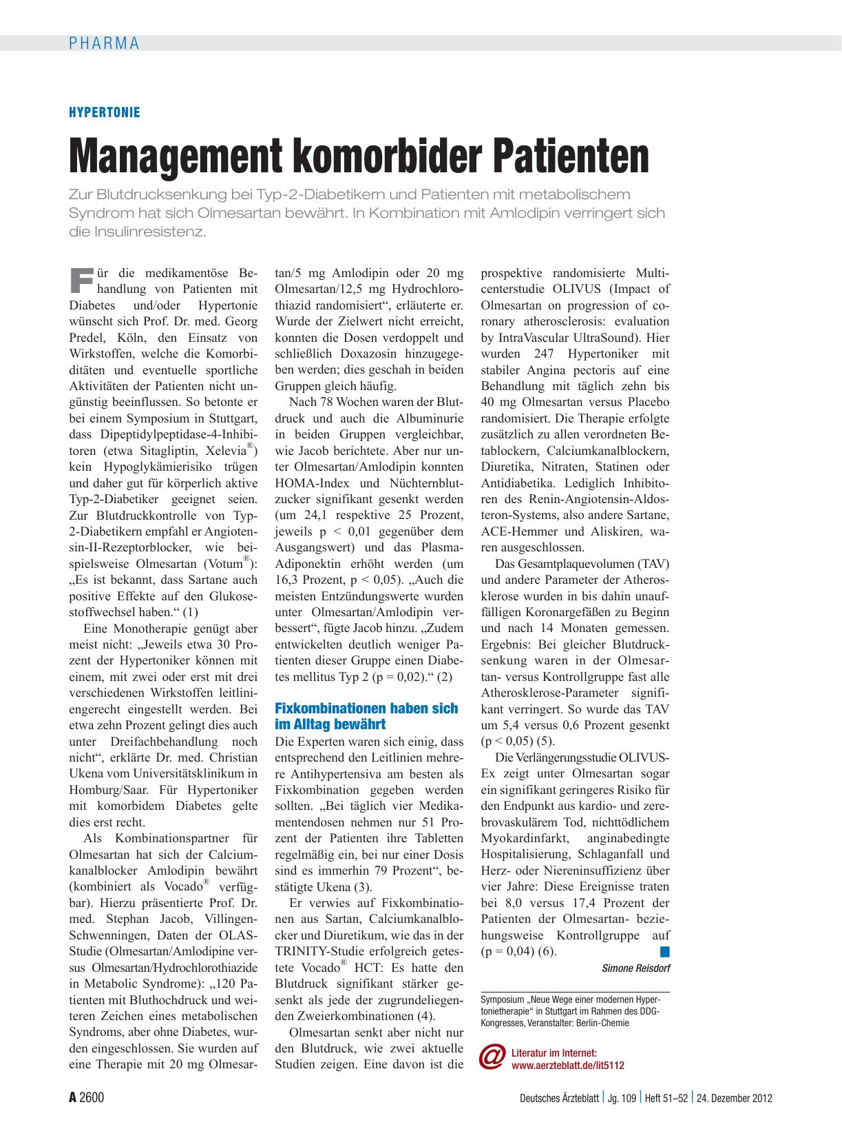 Vorschauseite 1: Hypertonie: Management komorbider Patienten
