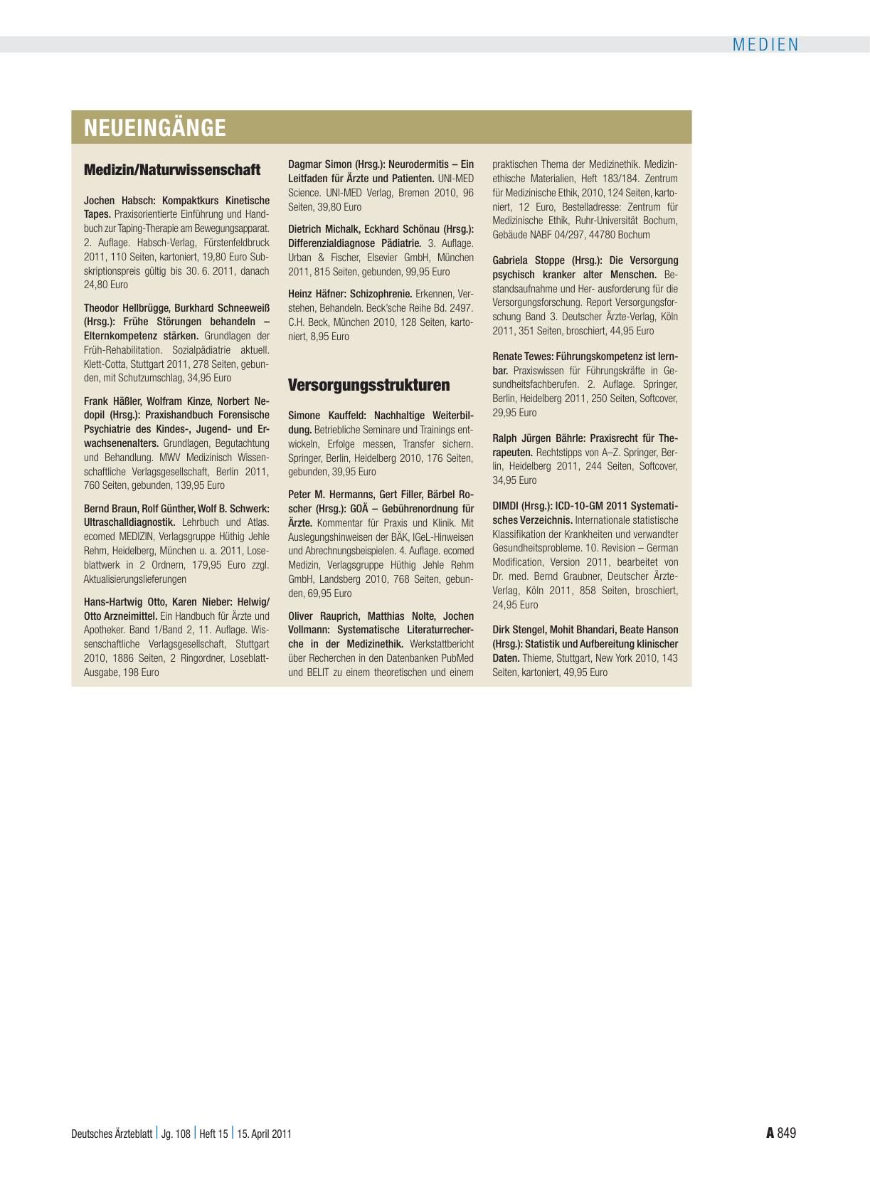 Vorschauseite 1: Neueingänge