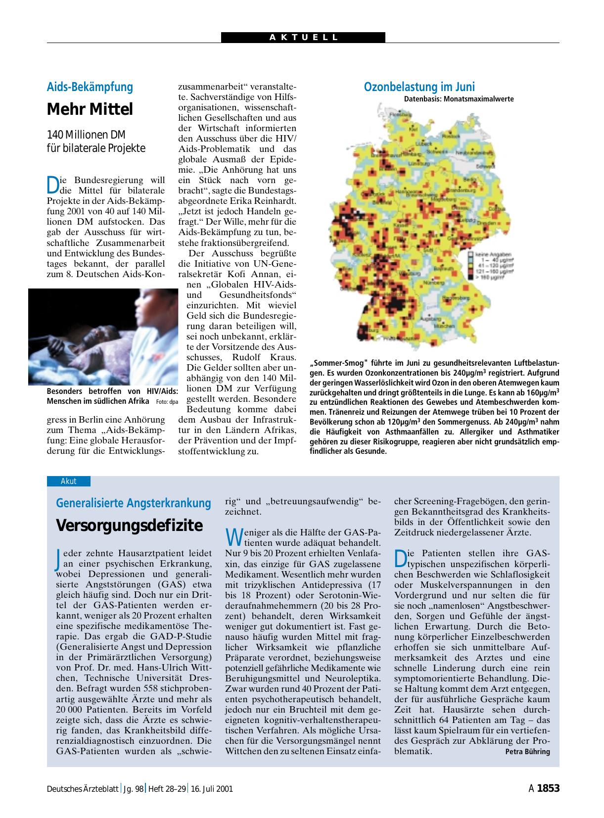 Vorschauseite 1: Generalisierte Angsterkrankung: Versorgungsdefizite