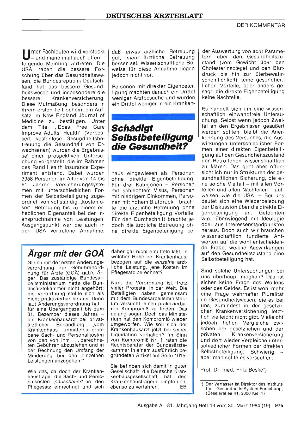 Vorschauseite 1: Ärger mit der GOÄ