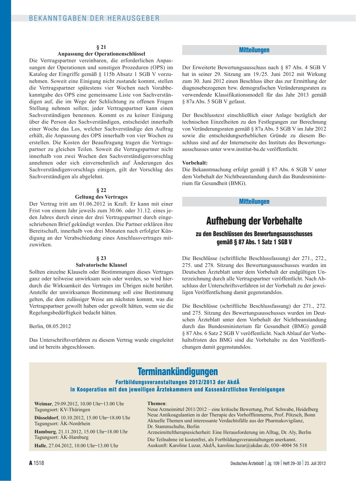 Vorschauseite 1: Mitteilungen