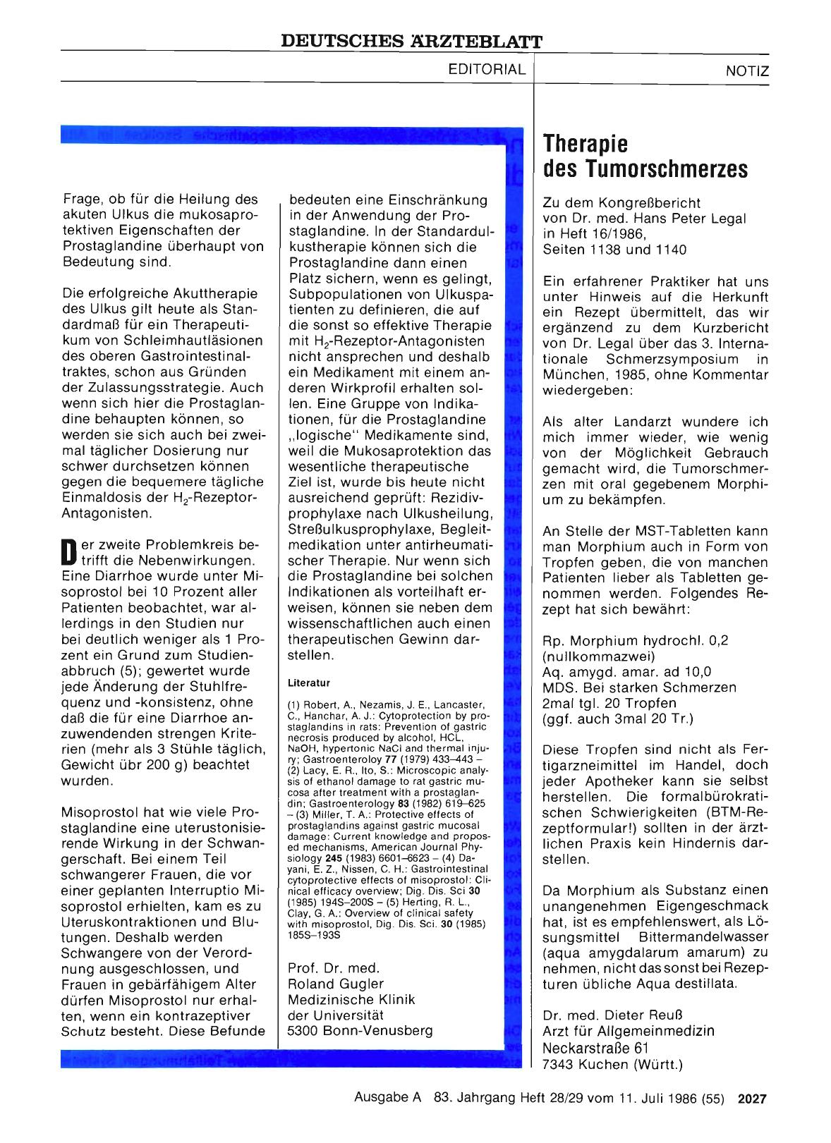 Vorschauseite 1: Therapie des Tumorschmerzes