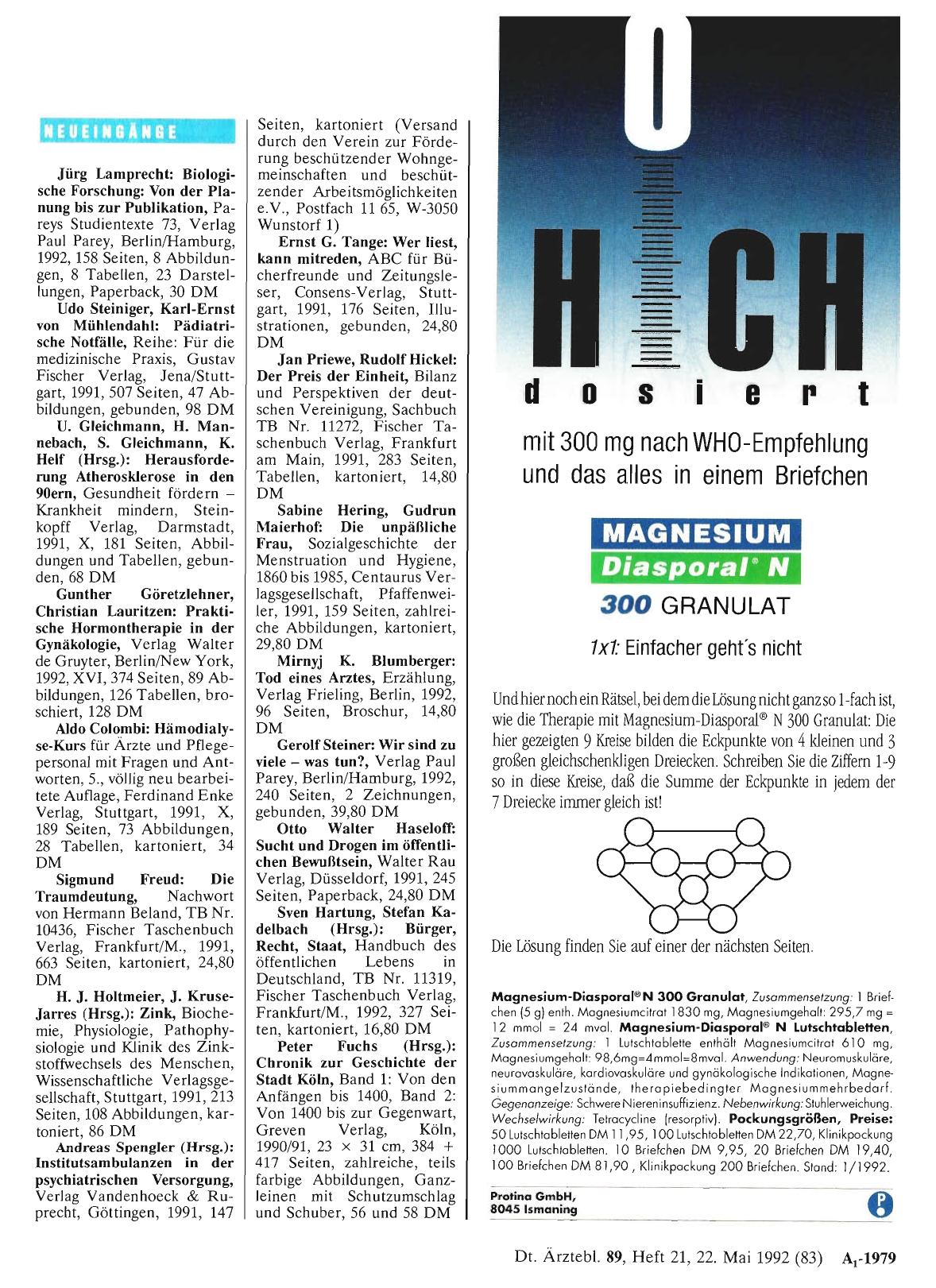 Vorschauseite 1: Neueingänge