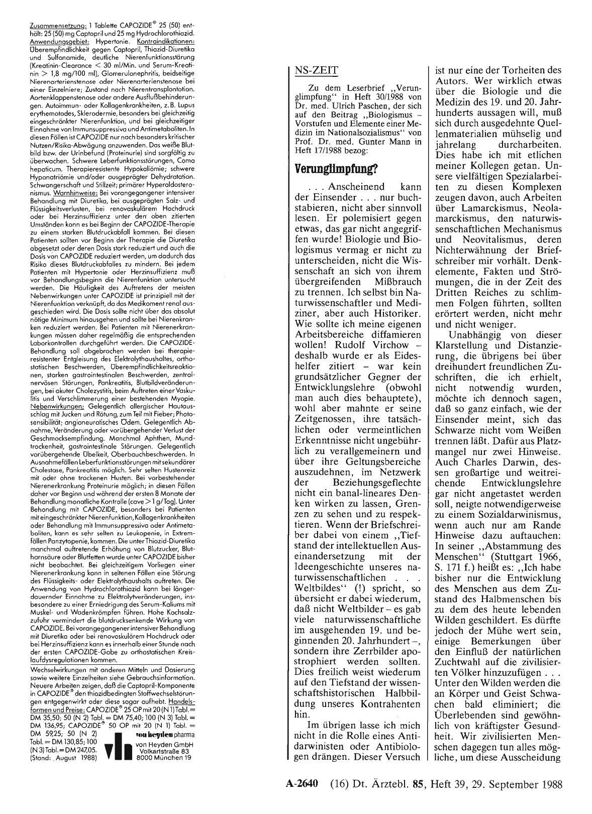 Vorschauseite 1: NS-ZEIT: Verunglimpfung?