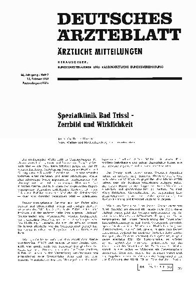 Vorschauseite 1: Spezialklinik Bad Trissl - Zerrbild und Wirklichkeit