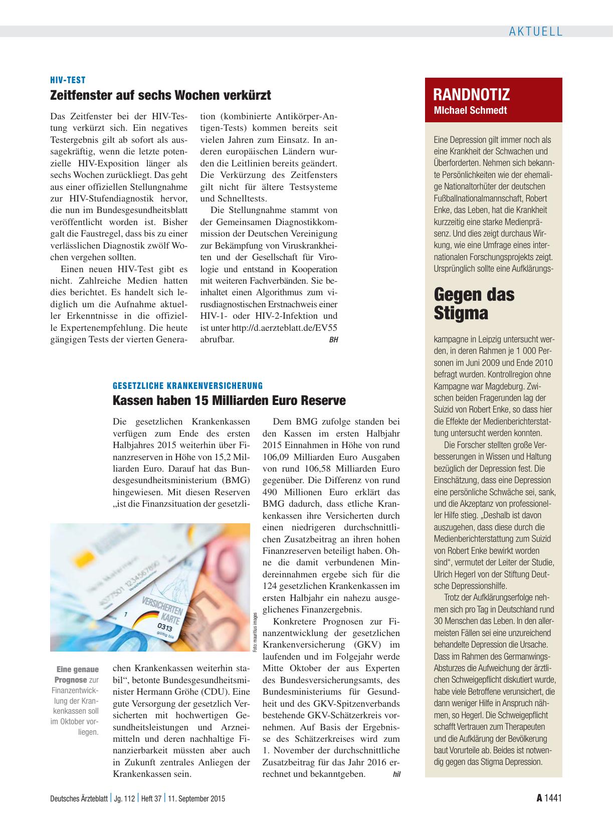 Vorschauseite 1: Randnotiz: Gegen das Stigma