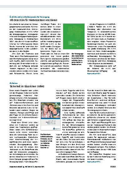 Vorschauseite 1: Alzheimer: Sicherheit im häuslichen Umfeld