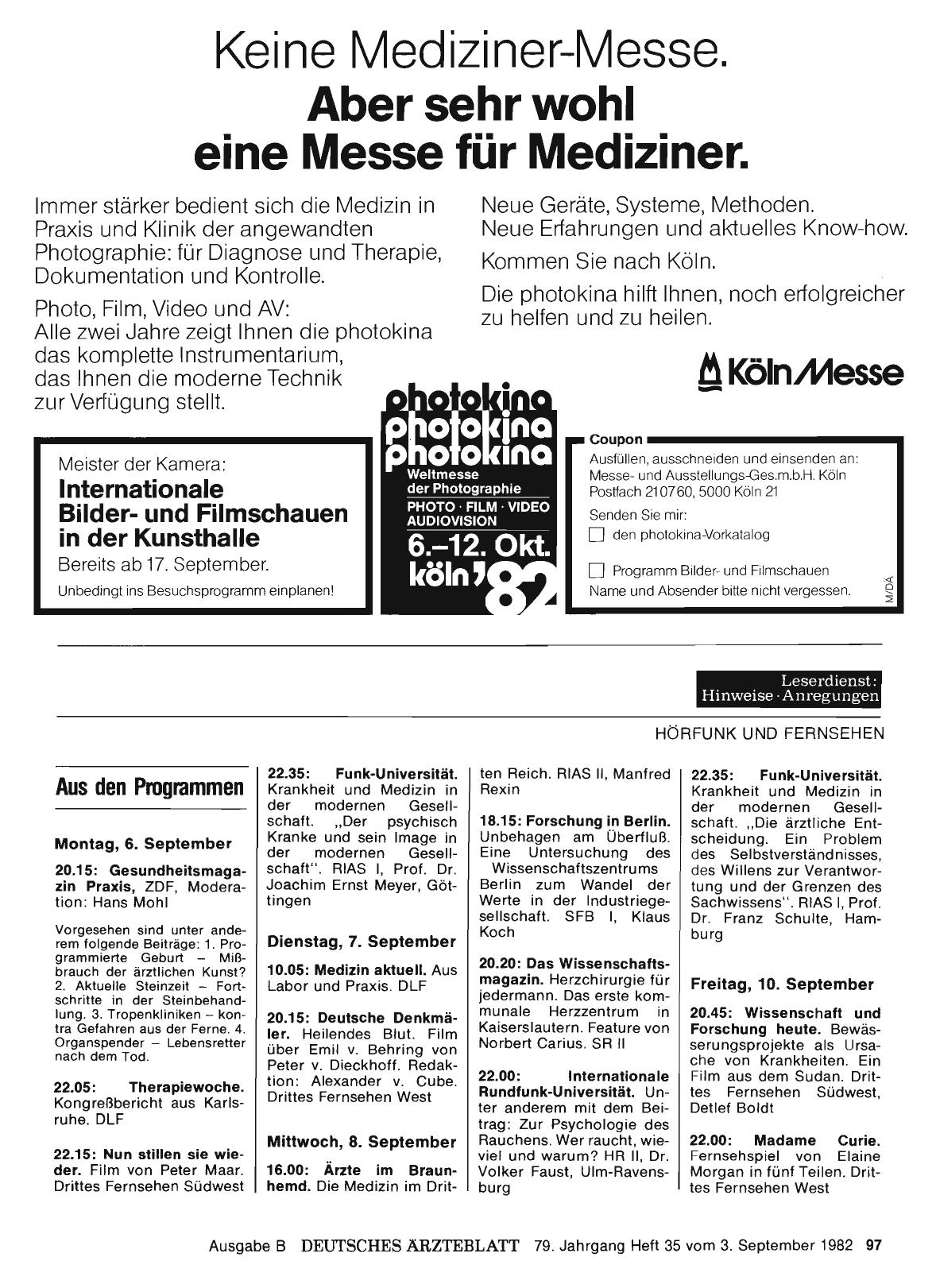 Vorschauseite 1: Aus den Programmen