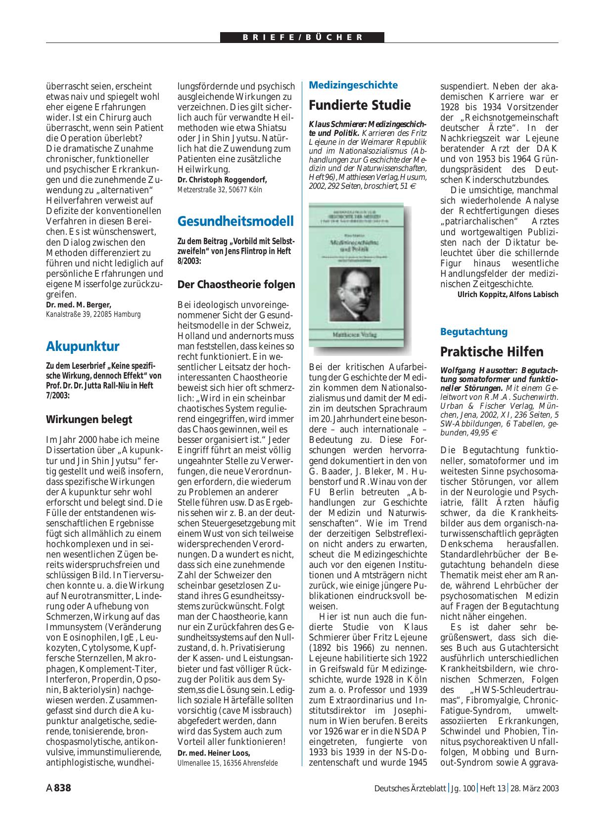 Vorschauseite 1: Gesundheitsmodell: Der Chaostheorie folgen