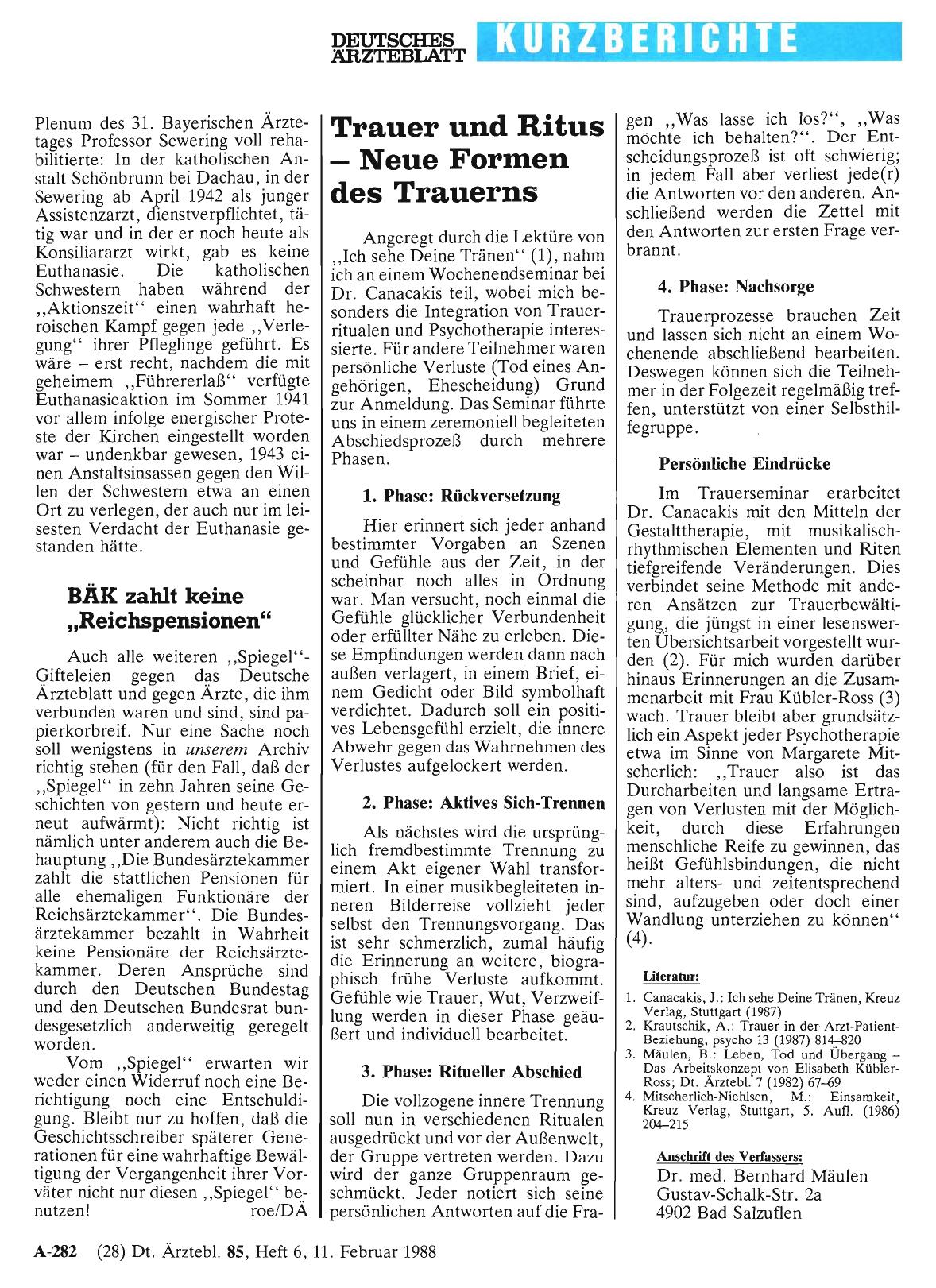 Vorschauseite 1: Trauer und Ritus – Neue Formen des Trauerns