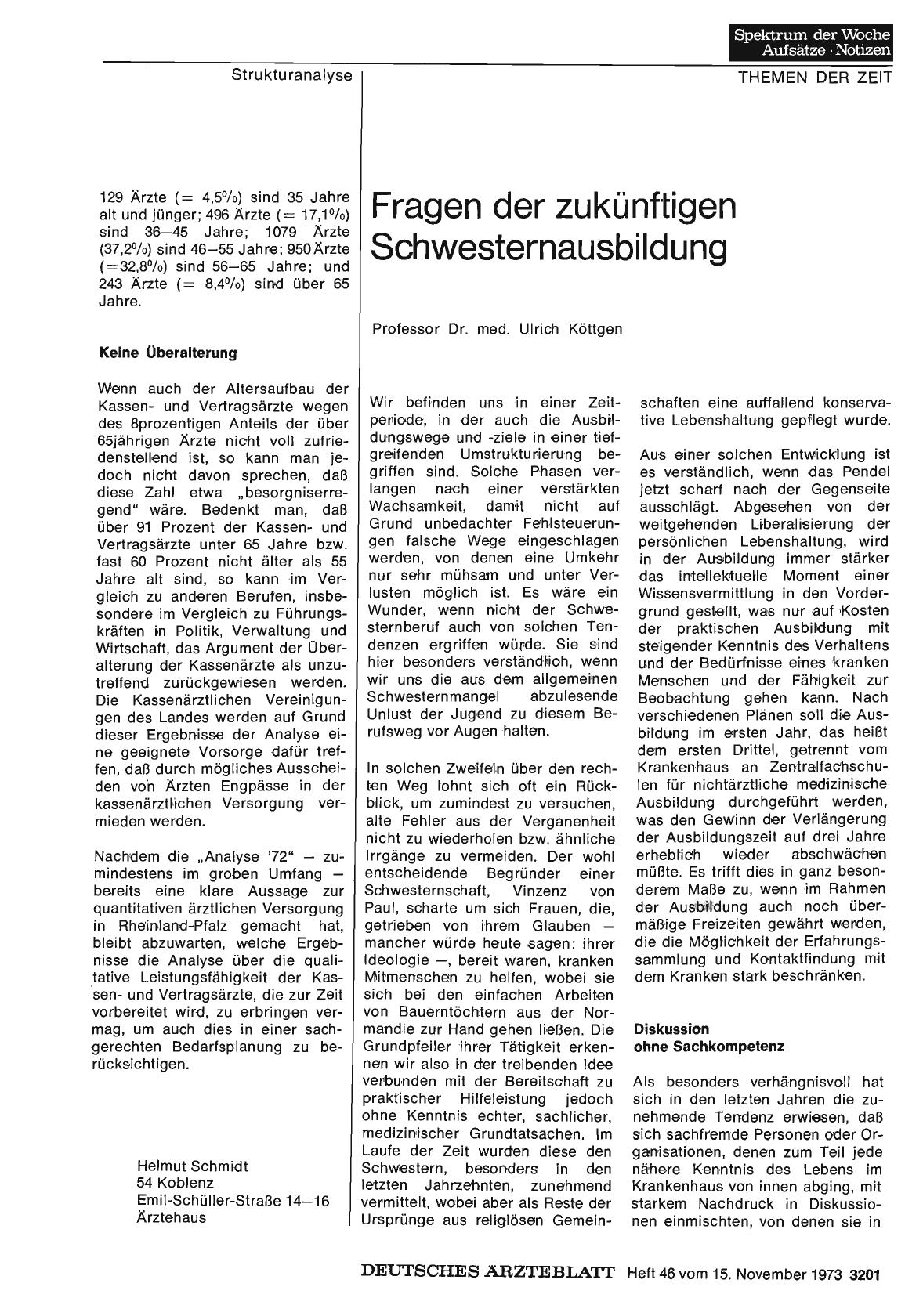 Vorschauseite 1: Fragen der zukünftigen Schwesternausbildung