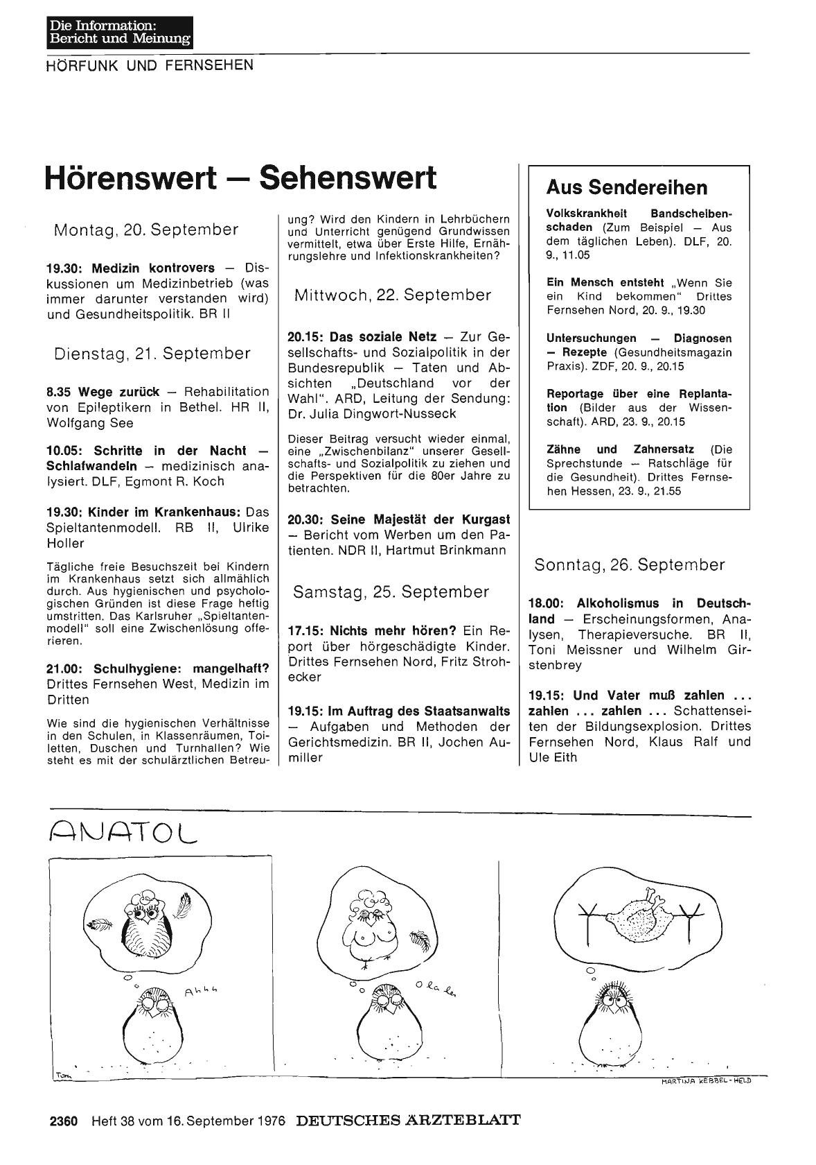 Vorschauseite 1: Hörenswert — Sehenswert