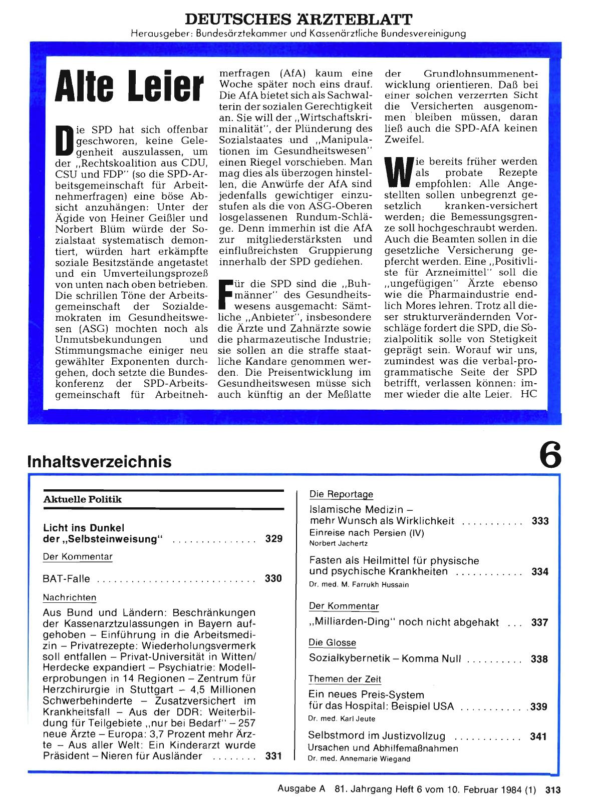 Vorschauseite 1: Alte Leier