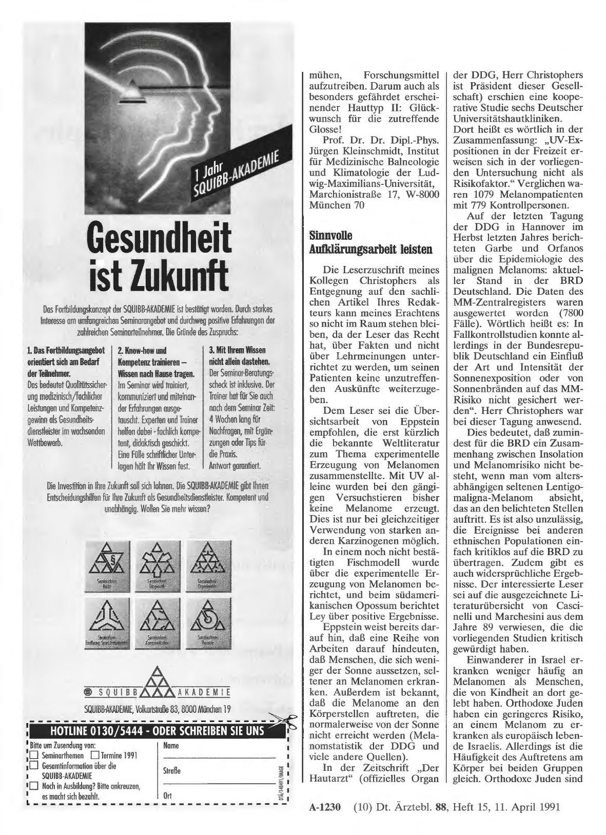 Vorschauseite 1: MELANOM: Sinnvolle Aufklärungsarbeit leisten