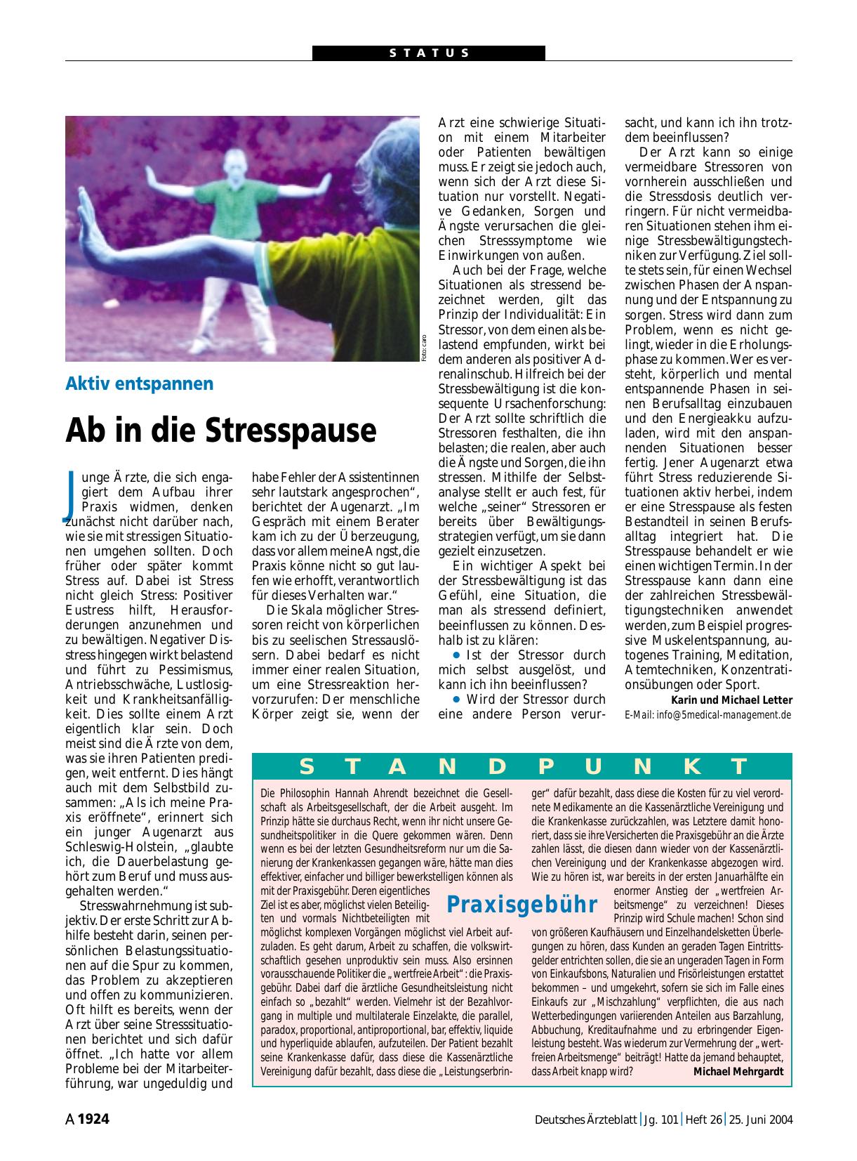 Vorschauseite 1: Aktiv entspannen: Ab in die Stresspause