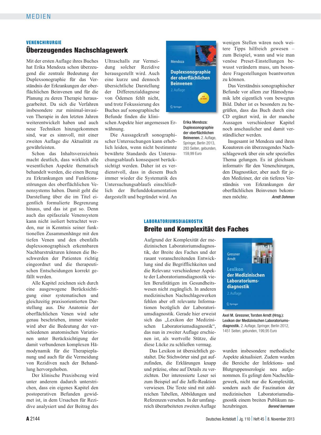 Vorschauseite 1: Laboratoriumsdiagnostik: Breite und Komplexität des Faches