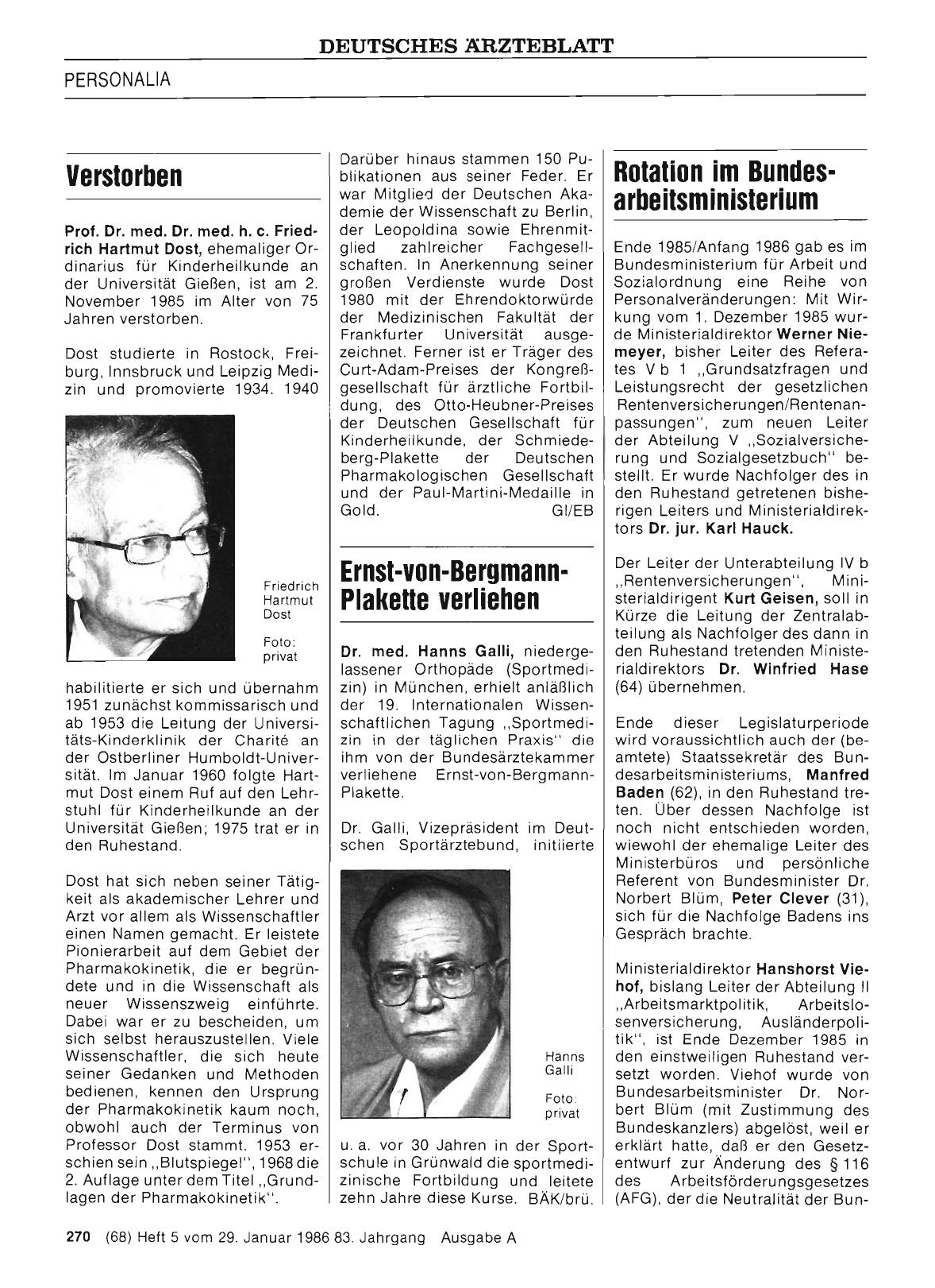 Vorschauseite 1: Ernst-von-Bergmann-Plakette verliehen