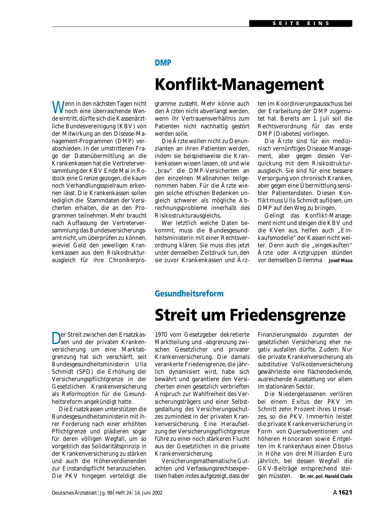 Vorschauseite 1: DMP: Konflikt-Management
