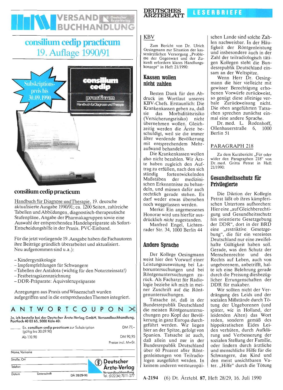Vorschauseite 1: KBV: Andere Sprache