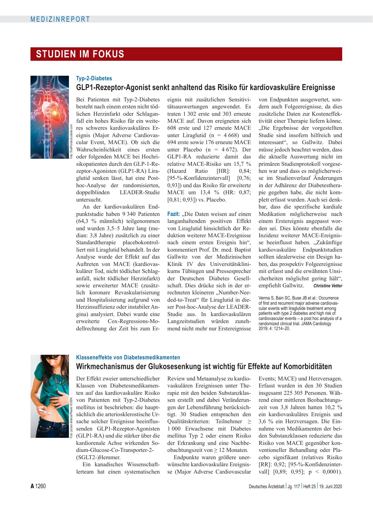 Vorschauseite 1: Klasseneffekte von Diabetesmedikamenten: Wirkmechanismus der Glukosesenkung ist wichtig für Effekte auf Komorbiditäten