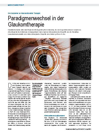 Vorschauseite 1: Von topischer zu interventioneller Therapie: Paradigmenwechsel in der Glaukomtherapie