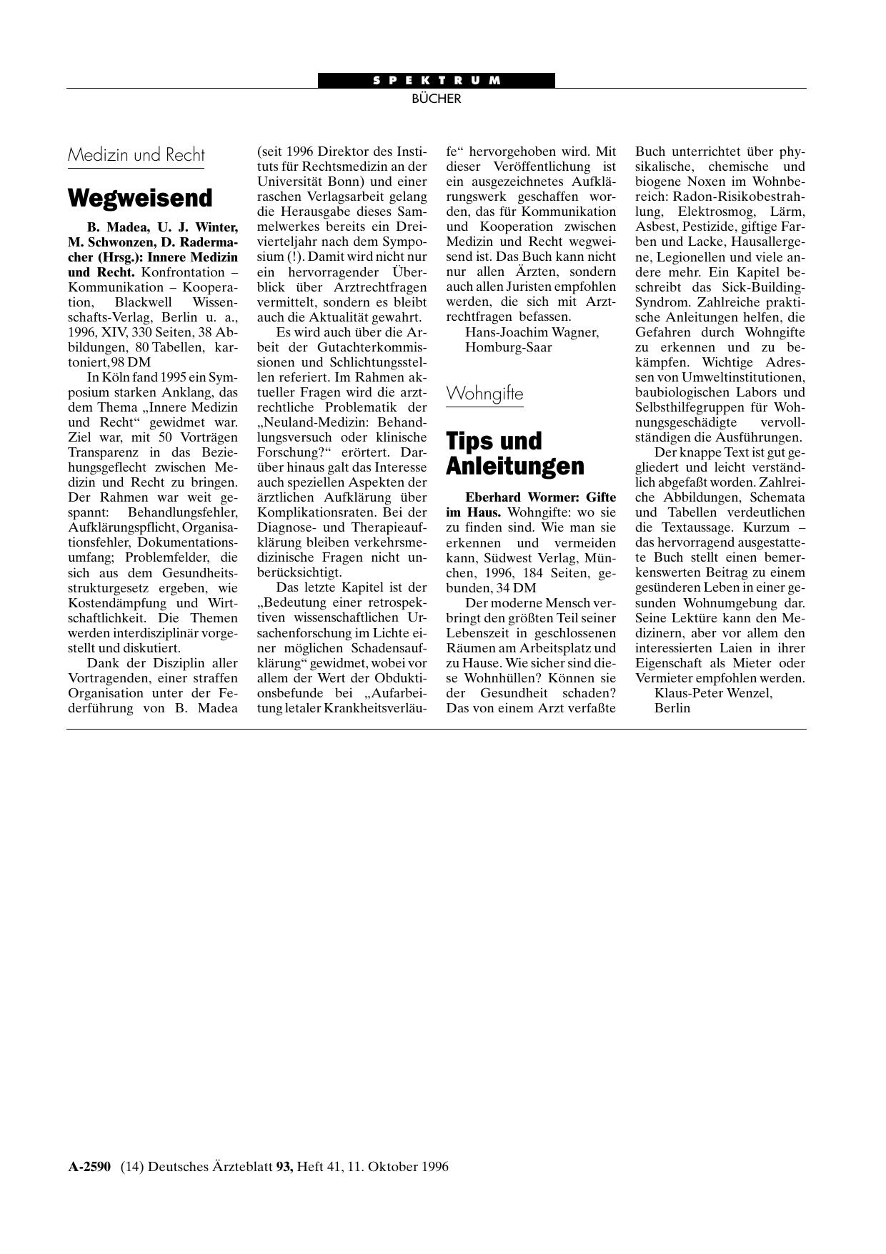 Vorschauseite 1: Innere Medizin und Recht