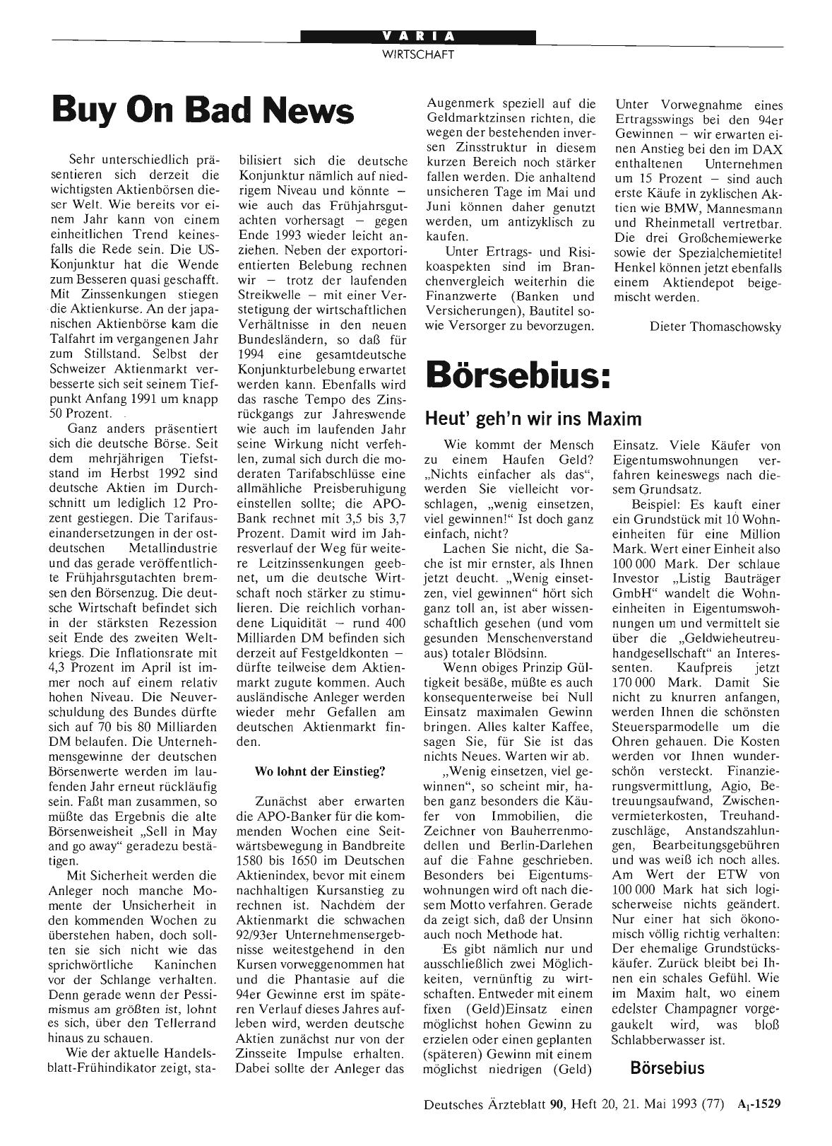 Vorschauseite 1: Buy On Bad News