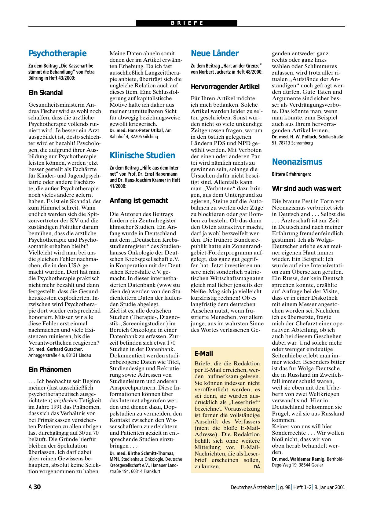 Vorschauseite 1: Klinische Studien: Anfang ist gemacht