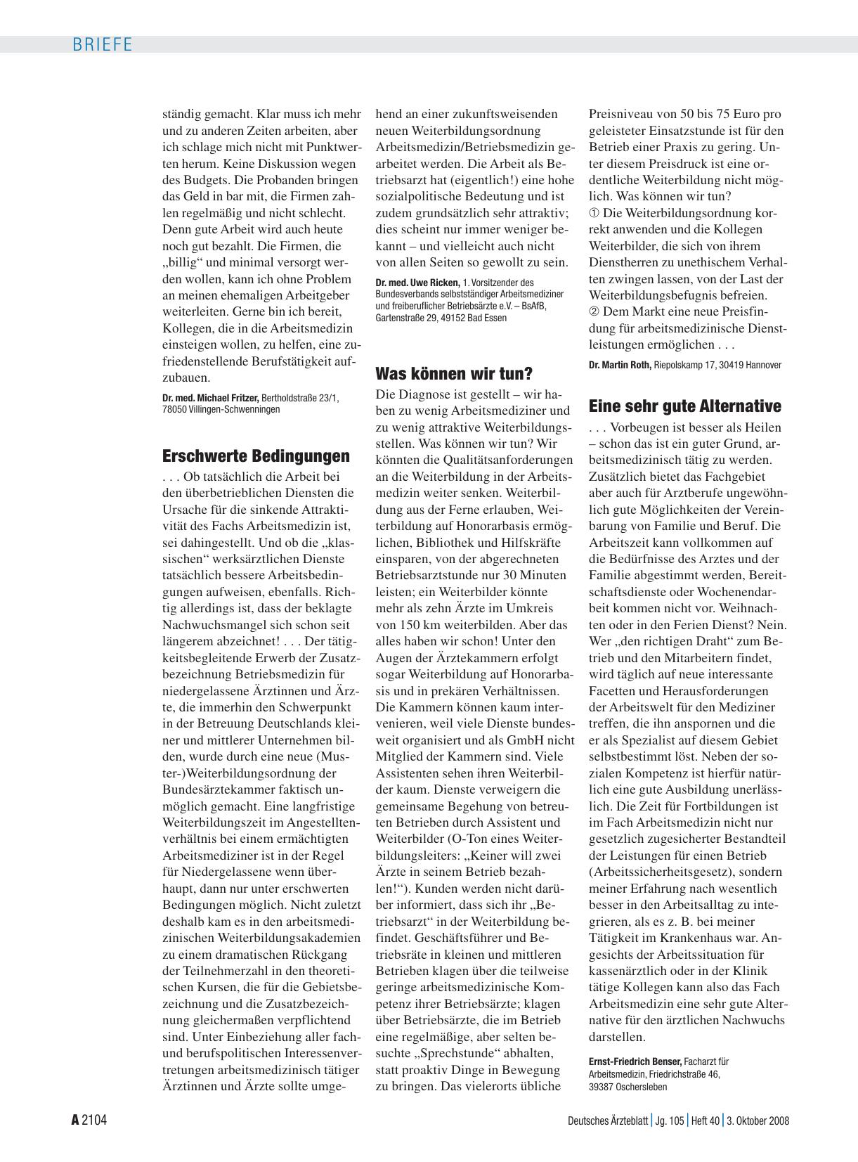 Vorschauseite 1: Arbeitsmedizin: Erschwerte Bedingungen