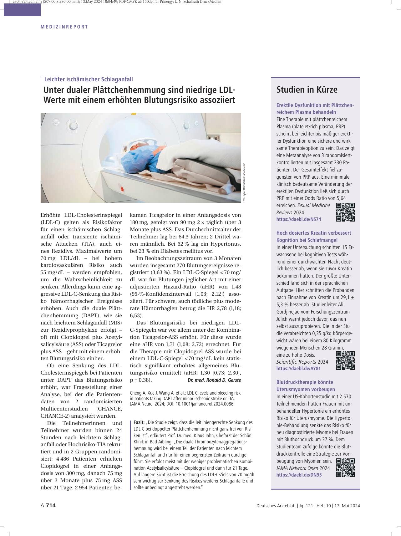Vorschauseite 1: Studien in Kürze