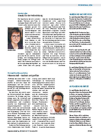 Vorschauseite 1: Annette Luther: Einsatz für die Weiterbildung