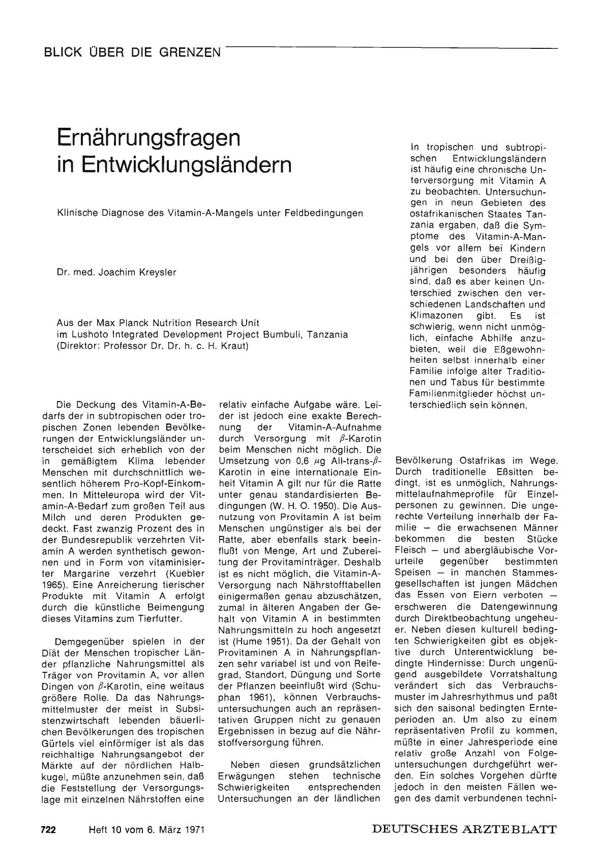Vorschauseite 1: Ernährungsfragen in Entwicklungsländern