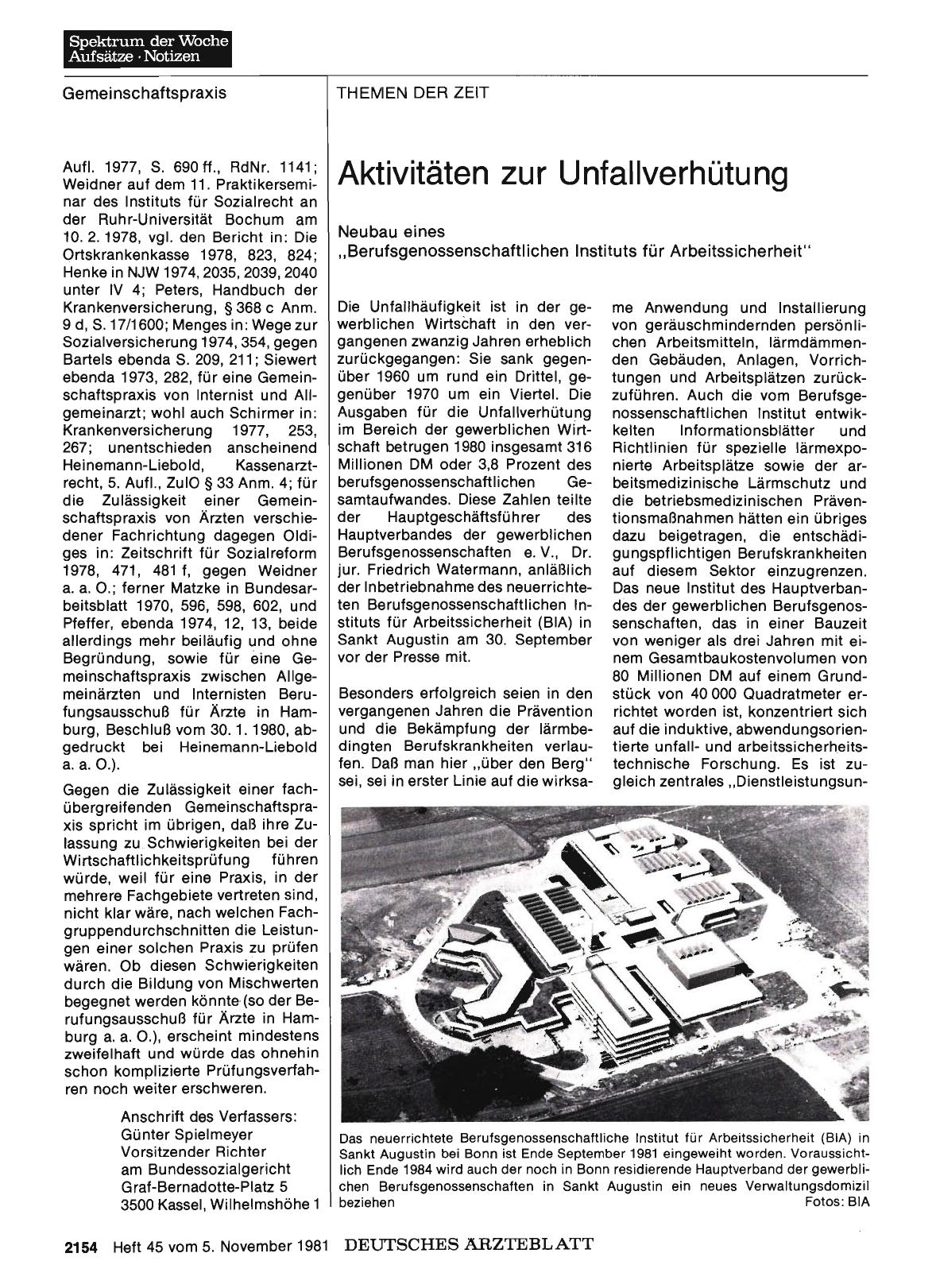 Vorschauseite 1: Aktivitäten zur Unfallverhütung