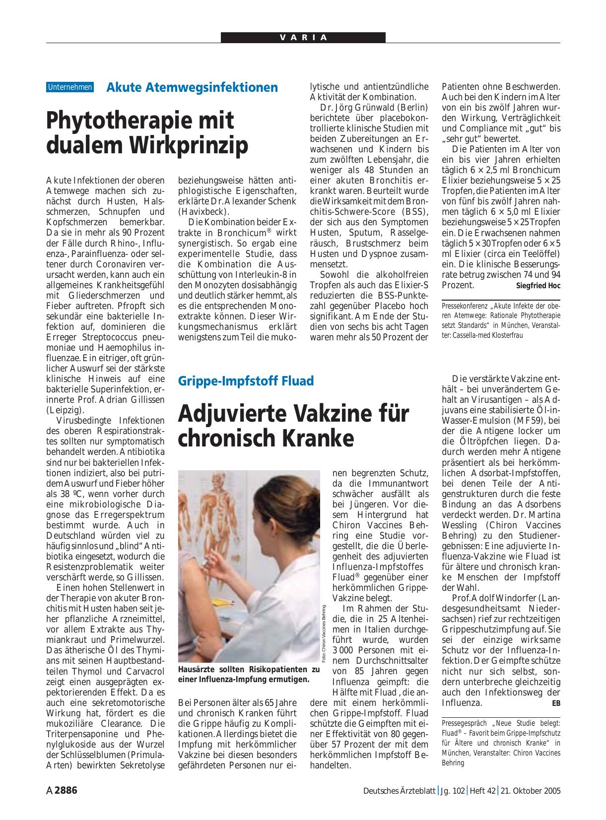 Vorschauseite 1: Akute Atemwegsinfektionen: Phytotherapie mit dualem Wirkprinzip