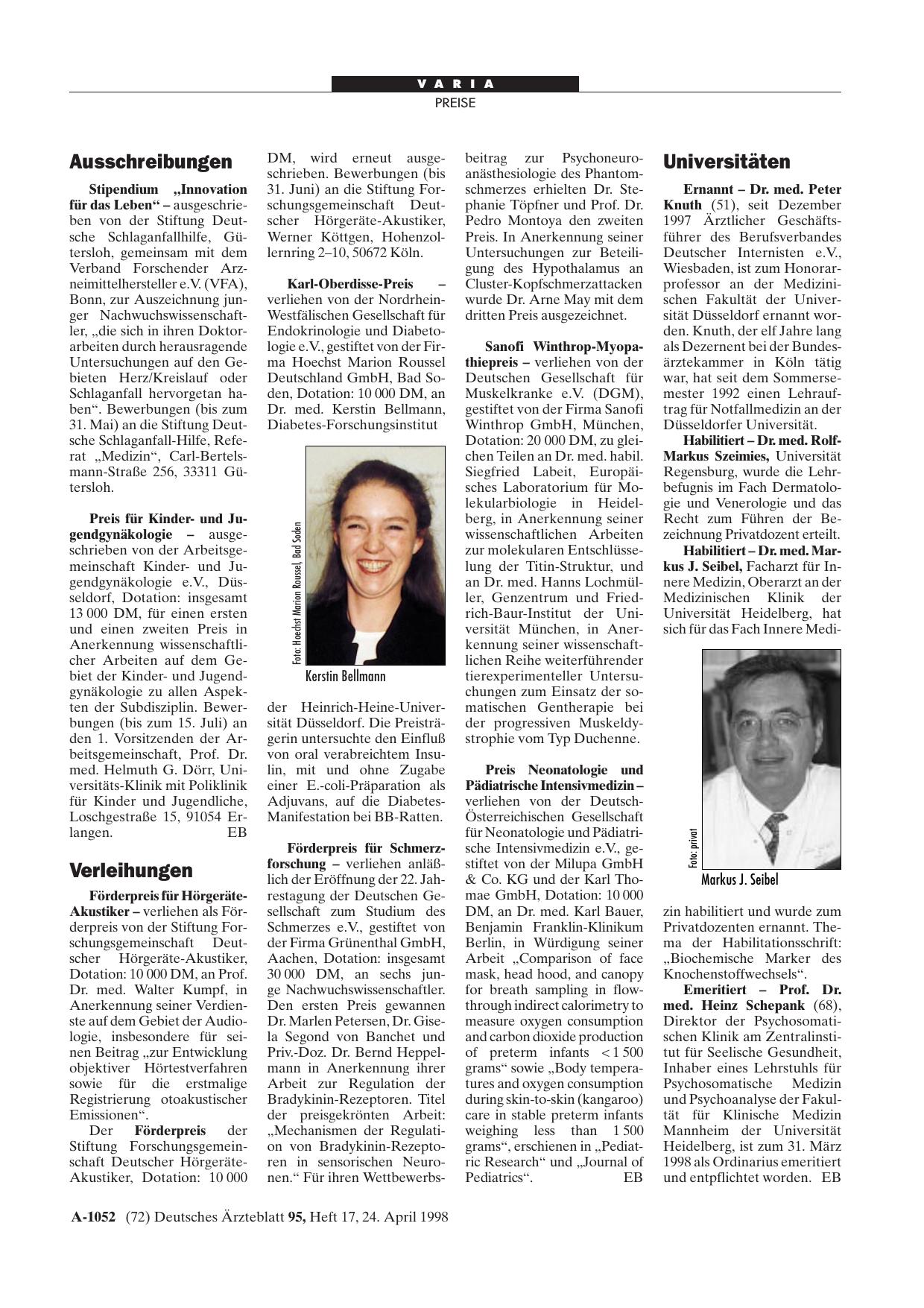 Vorschauseite 1: Ausschreibungen
