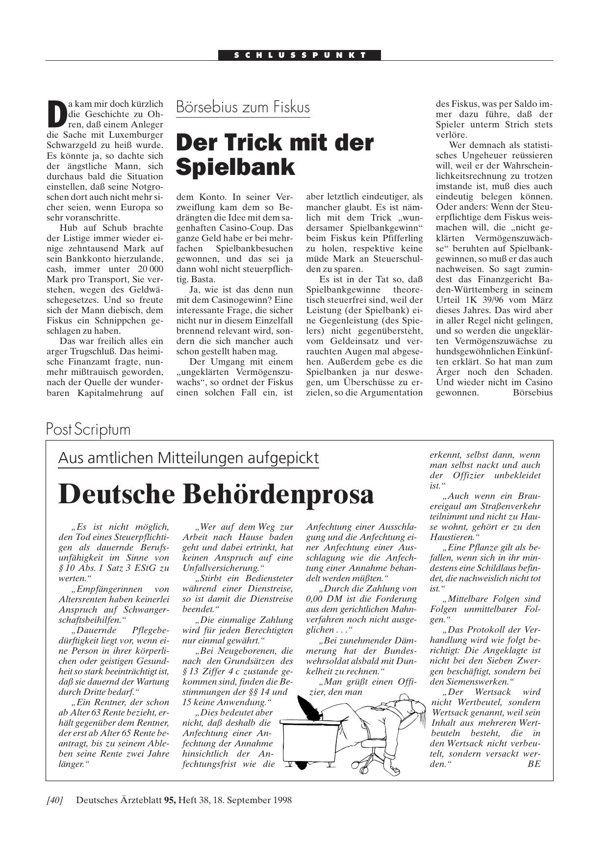 Vorschauseite 1: Aus amtlichen Mitteilungen aufgepickt: Deutsche Behördenprosa