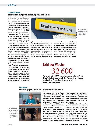 Vorschauseite 1: Abtreibung: Prozess gegen Ärztin löst Reformdiskussion aus