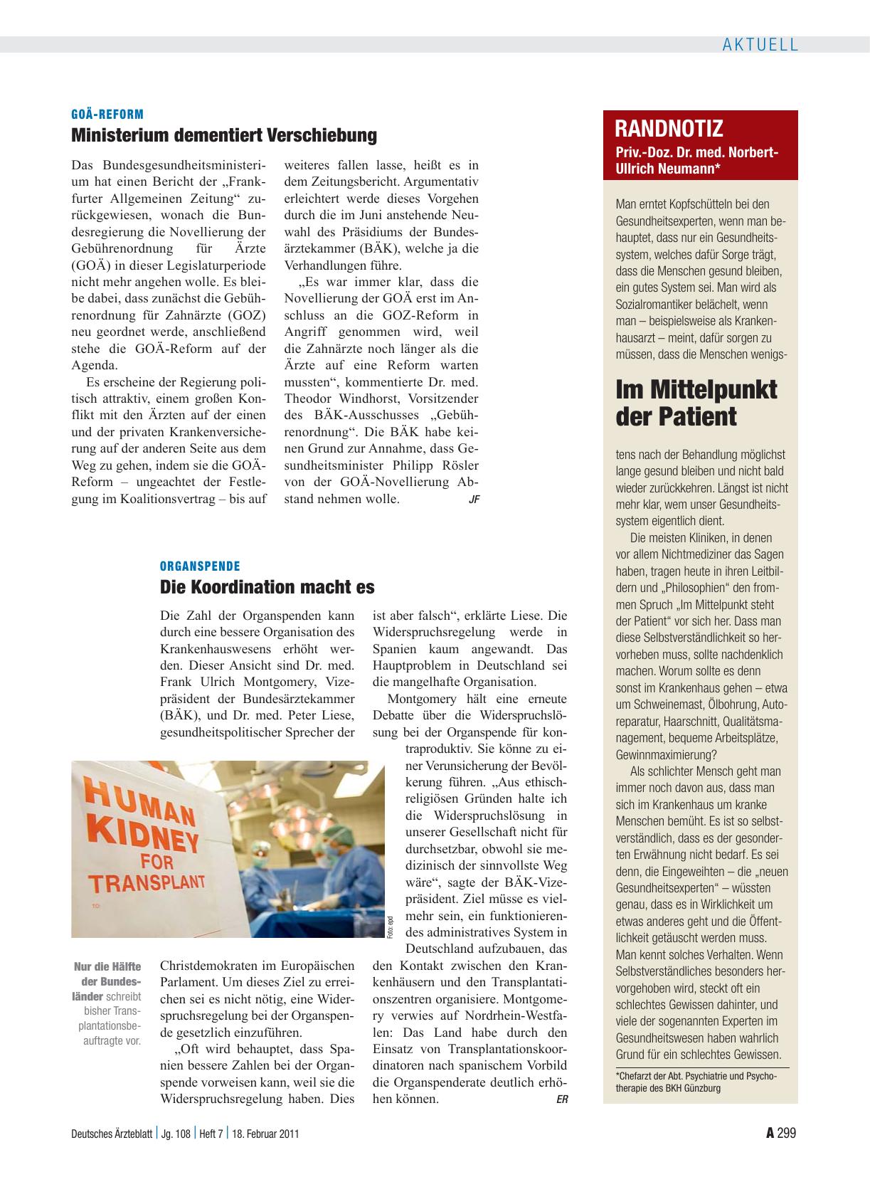 Vorschauseite 1: Randnotiz: Im Mittelpunkt der Patient
