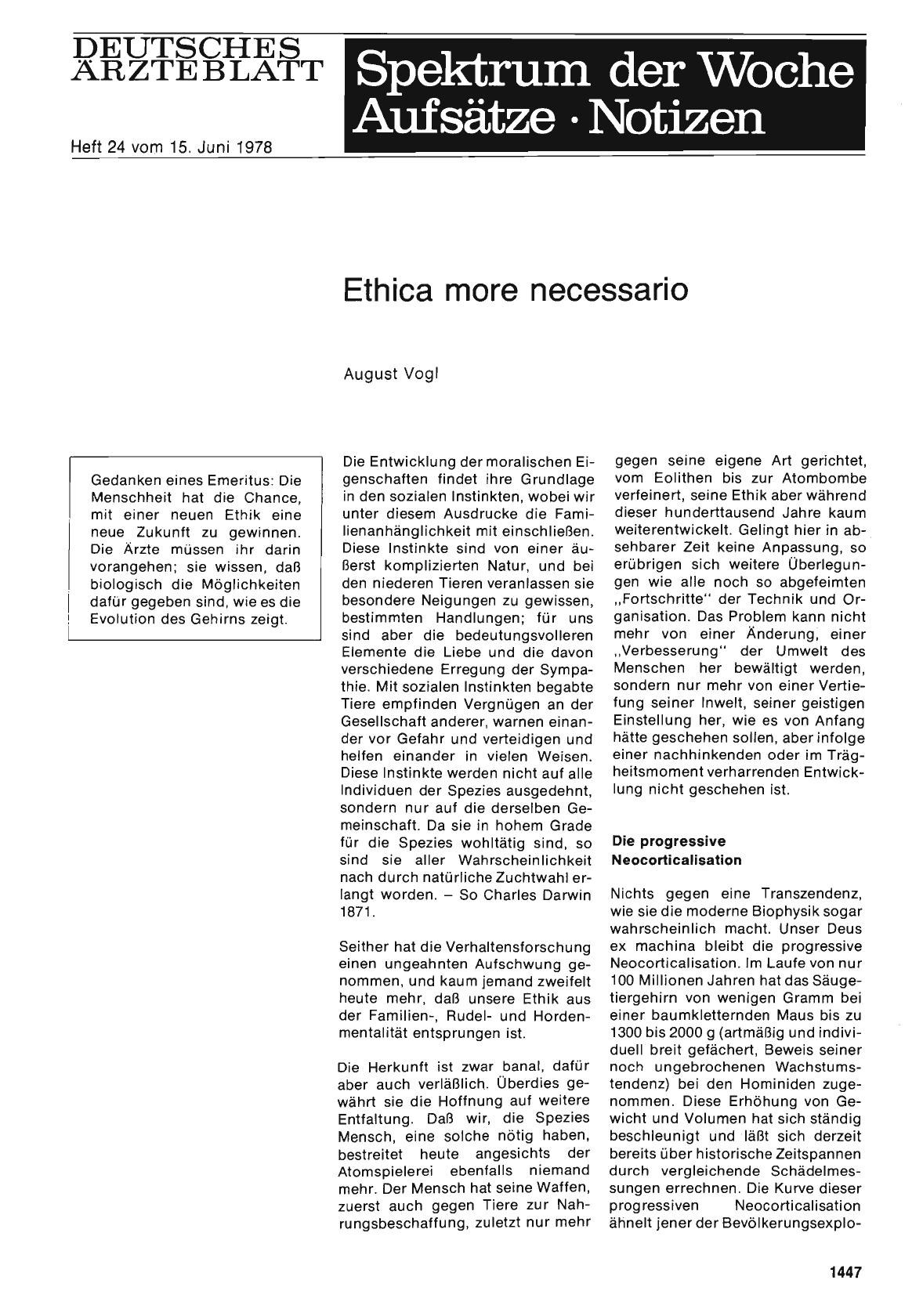 Vorschauseite 1: Ethica more necessario