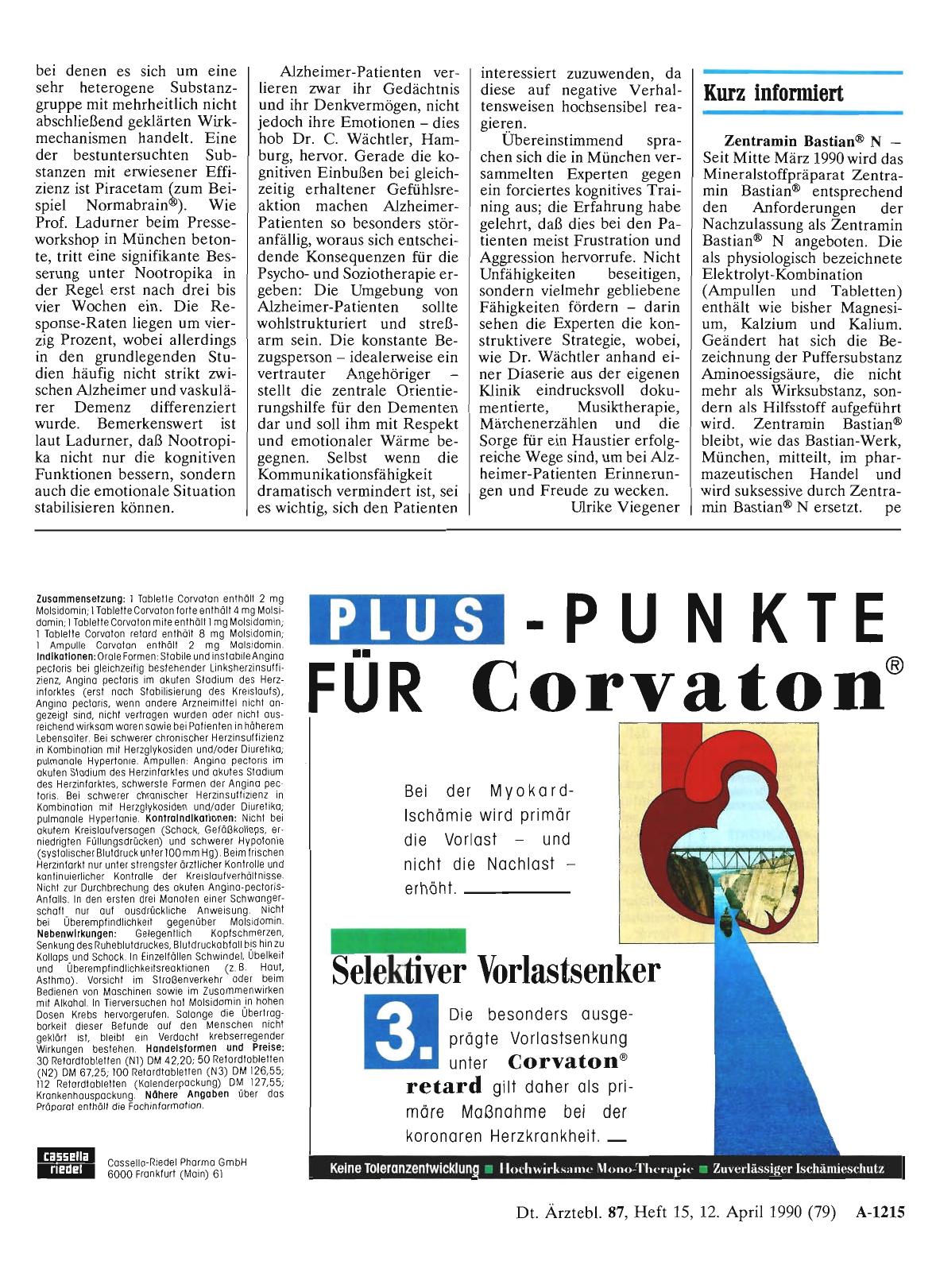 Vorschauseite 1: Kurz informiert