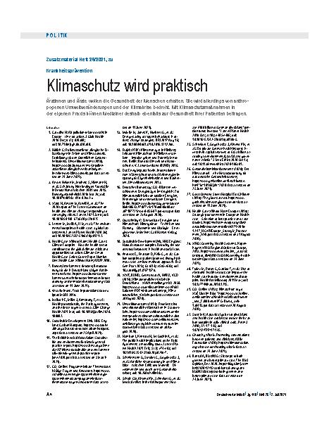 Vorschauseite 4: Krankheitsprävention: Klimaschutz wird praktisch