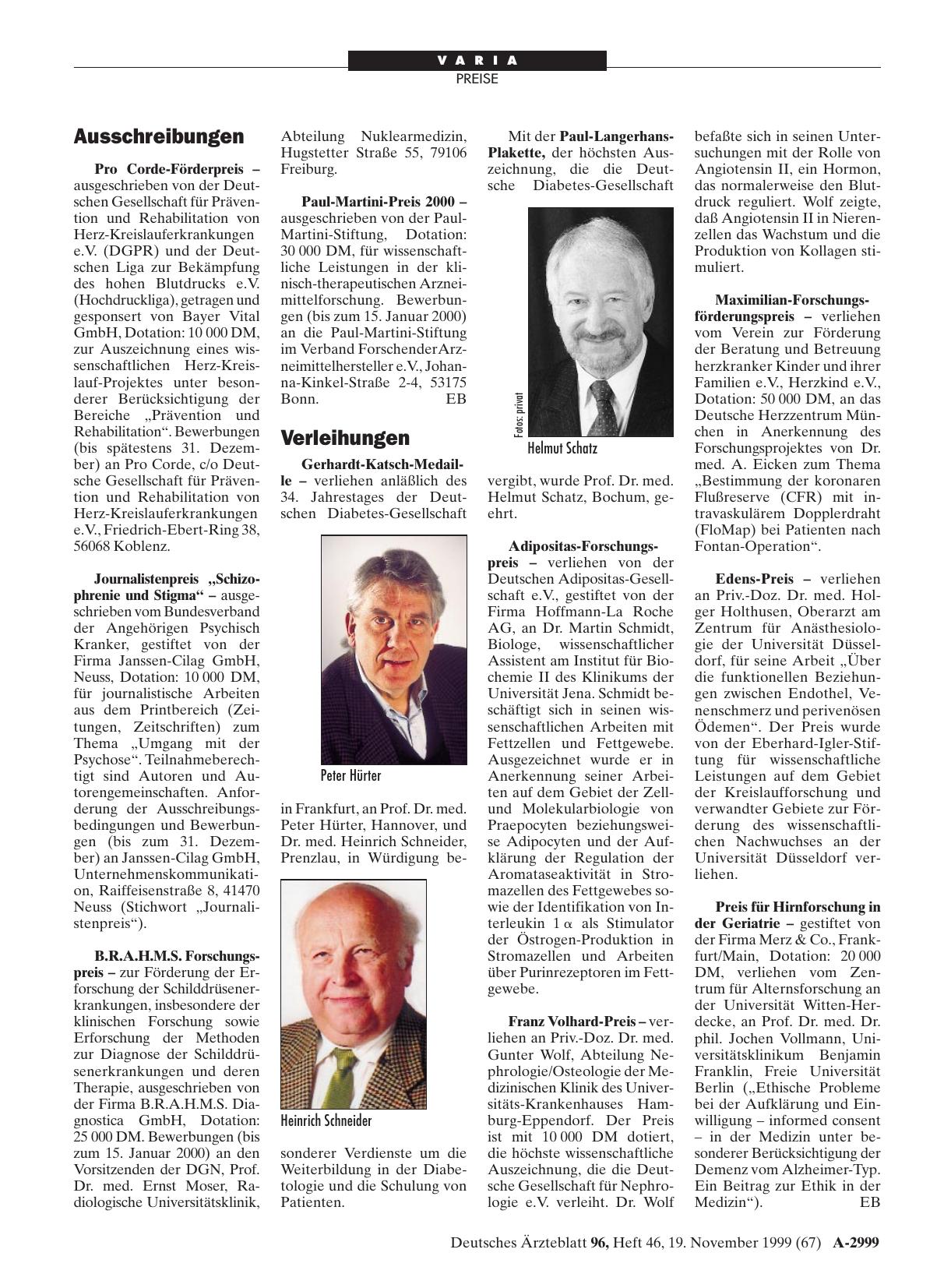 Vorschauseite 1: Ausschreibungen