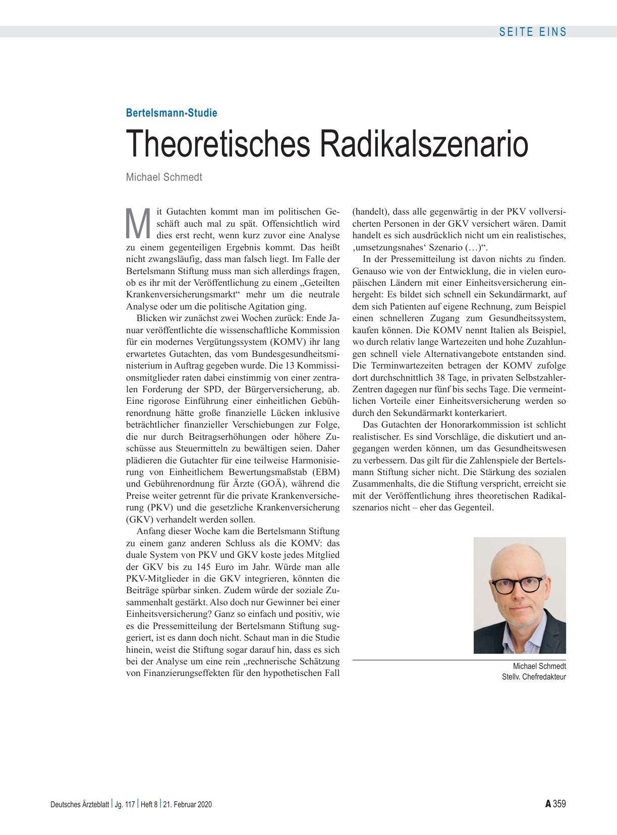 Vorschauseite 1: Bertelsmann-Studie: Theoretisches Radikalszenario
