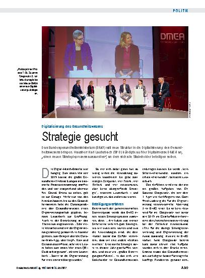 Vorschauseite 1: Digitalisierung des Gesundheitswesens: Strategie gesucht