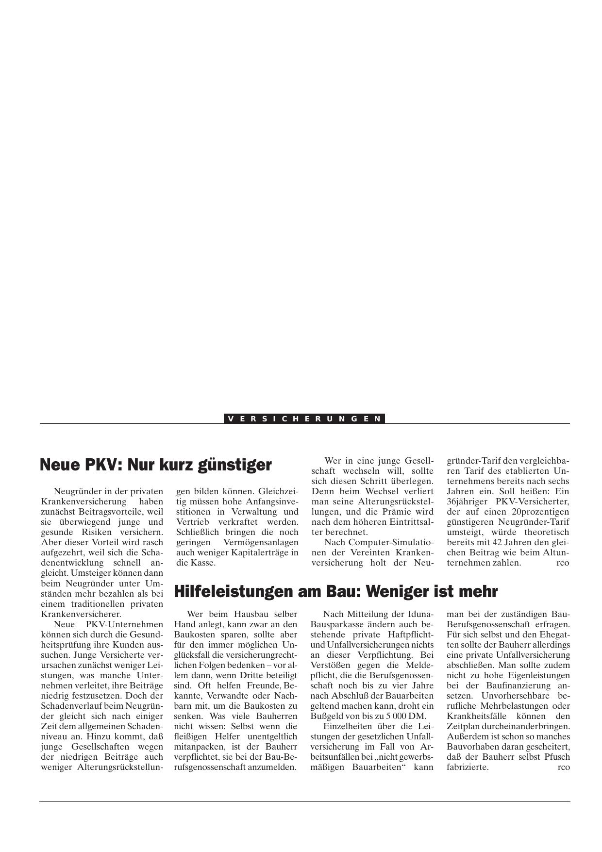 Vorschauseite 1: Hilfeleistungen am Bau: Weniger ist mehr