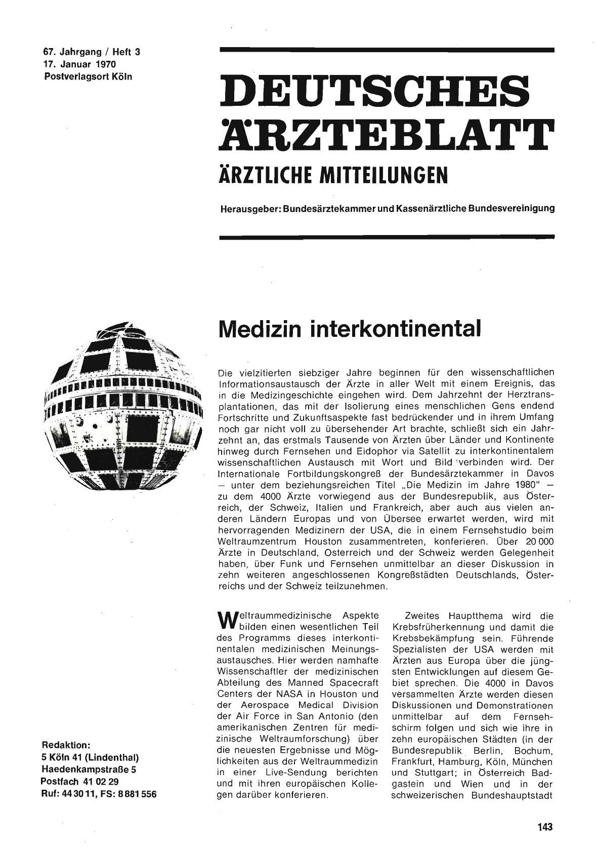 Vorschauseite 1: Medizin interkontinental