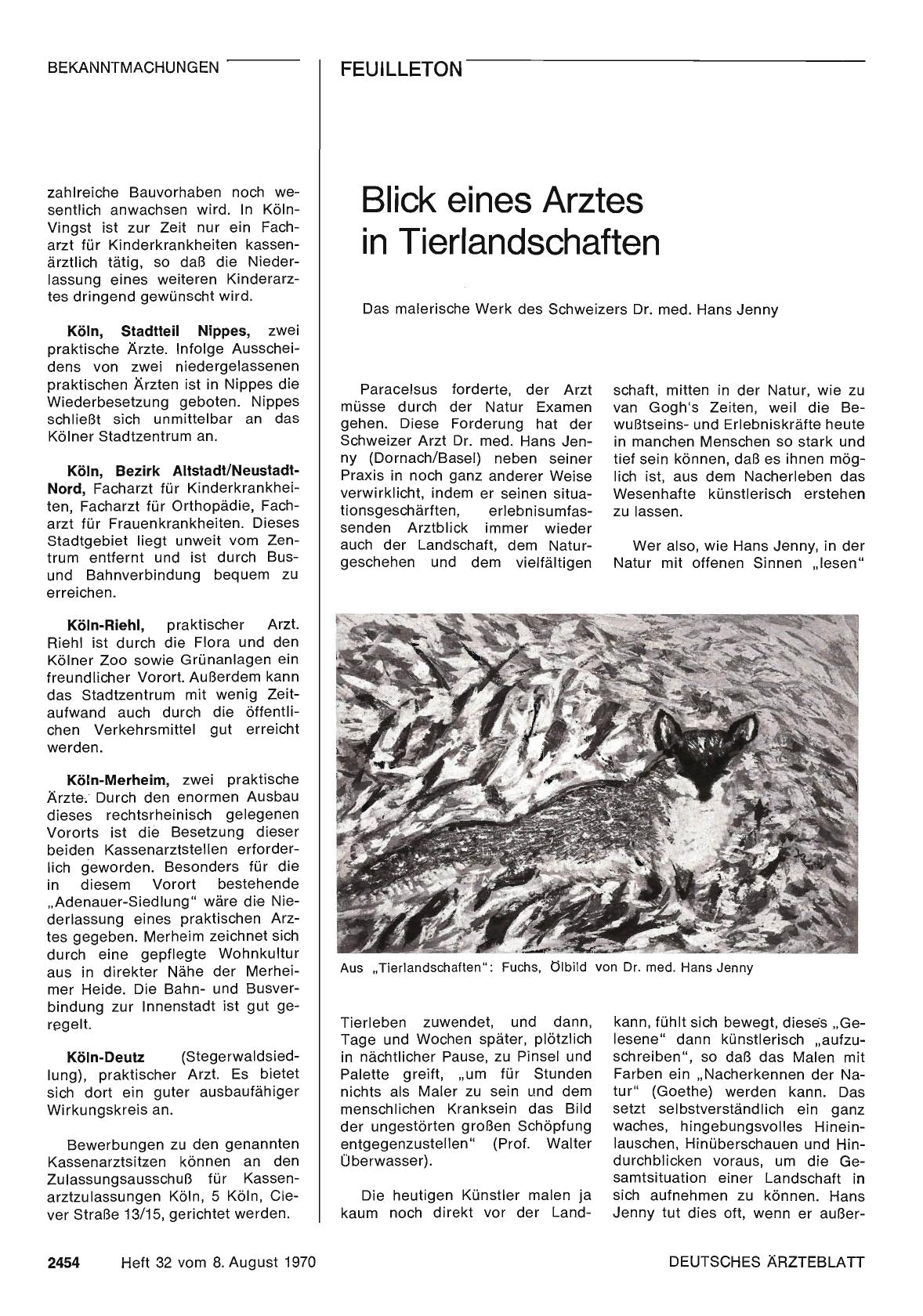 Vorschauseite 1: Blick eines Arztes in Tierlandschaften