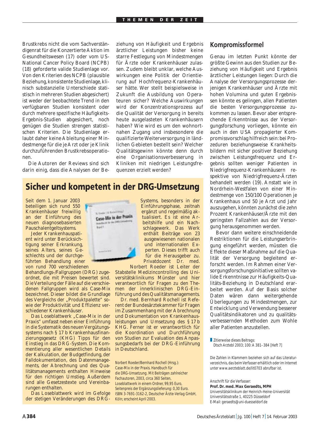 Vorschauseite 1: Sicher und kompetent in der DRG-Umsetzung