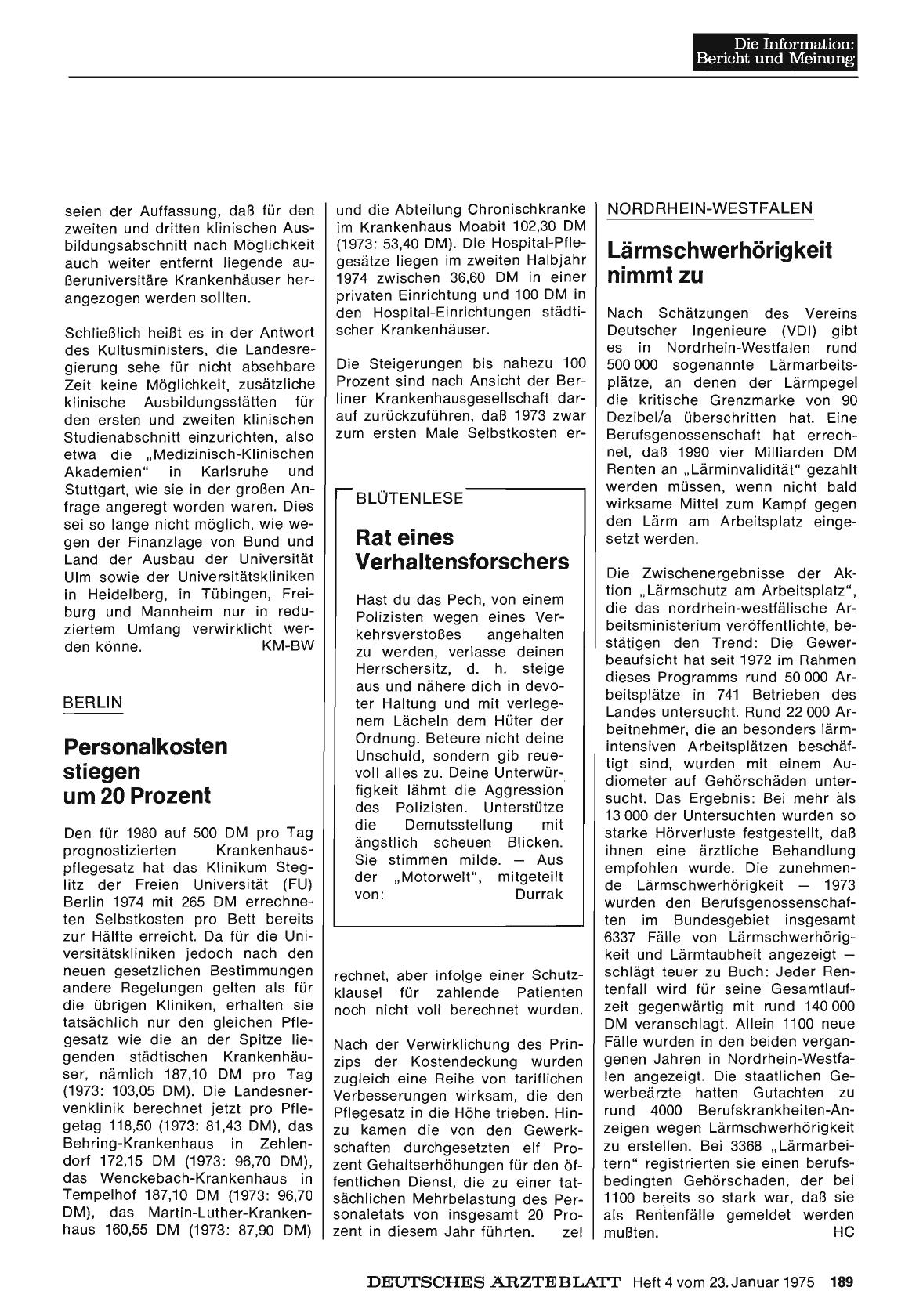 Vorschauseite 1: Nordrhein-Westfalen: Lärmschwerhörigkeit nimmt zu