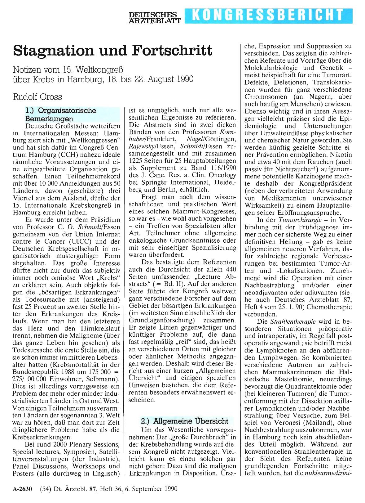 Vorschauseite 1: Stagnation und Fortschritt